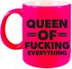 Bellatio Decorations Queen of everything mok - roze - keramiek - 300 ml