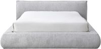 Vente-unique Bed met opbergruimte stof lichtgrijs 180 x 200 cm