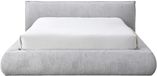 Vente-unique Bed met opbergruimte stof lichtgrijs 180 x 200 cm