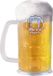 Merkloos Bierpul - hard kunststof - 14 cm - 500 ml - bierglazen - bier - Oktoberfest/Bierfeest horeca feestartikelen