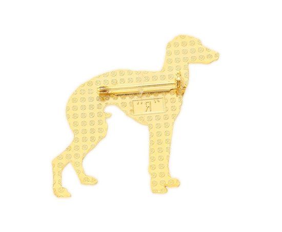 Behave® Broche Hond Bruin Emaille - Vrouwen - 5 cm