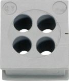 Icotek QT 4/3 Passage de câbles Serrage-Ø (max.): 3 mm Élastomère Gris 1 pièce(s)
