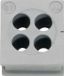 Icotek QT 4/3 Passage de câbles Serrage-Ø (max.): 3 mm Élastomère Gris 1 pièce(s)