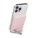 Belkin magnetische 5.000mAh-powerbank, draagbare oplader, compatibel met MagSafe, passthrough opladen, 7,5 W output, 10 W input, uitklapbare standaard, compatibel met iPhone 16- en 15-serie – roze