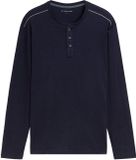 Tom Tailor Chemise à manches longues en coton - Taille S - Tricoté Bleu marine