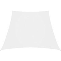 vidaXL Tissu Oxford Trapèze 2/4x3 m Blanc Voile de Parasol Voile d'Ombrage Ecran Solaire de Jardin Store de Patio Terrasse Balcon Extérieur
