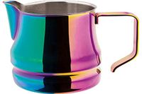 ILSA Evolution Melkkannetje voor cappuccino en latte art, roestvrij staal 18/10, regenboogkleuren, 3 kopjes, inhoud 35 cl