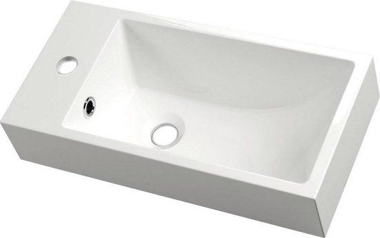 Sapho Small - Ariana fontein 50x10x25 cm, links, wit