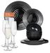 Merkloos Melamine Campingservies Set voor 4 Personen Stone Dark Black