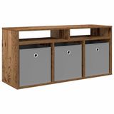 vidaXL Laagkast met lade Oudhout 102 x 32 x 48,5 cm