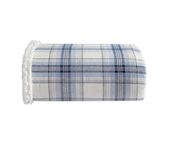 Eddie Bauer - Sprei deken, katoen flanel huisdecoratie, alle seizoenen omkeerbaar Sherpa beddengoed (Edgewood Plaid Blue, Gooi)