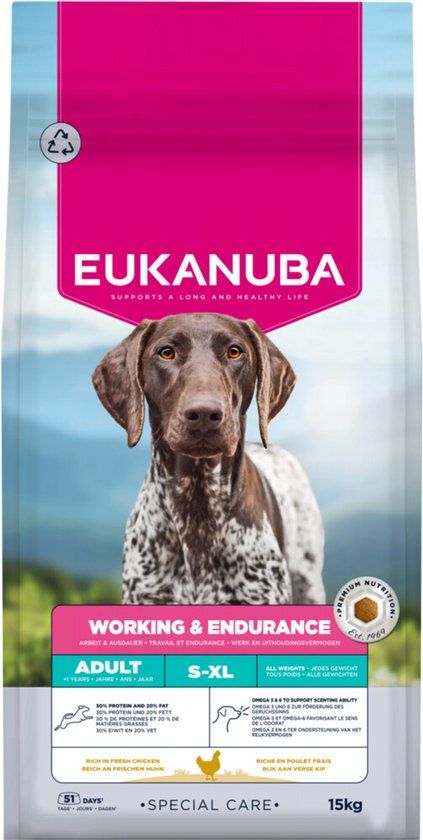 Eukanuba Adult Special Care Working & Endurance hondenvoer 15 kg