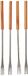 KUHN RIKON 32099 Fondue-accessoires, kaas-/vleesfonduevorken, kersenhout, 4 stuks, 26 cm