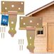 KOTARBAU® 2 stuks Schuurdeur Scharnieren, Verzinkt Staal, 100 mm, Goud, T-Scharnier