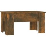 Table basse en chêne fumé 79x49x41 cm bois d'ingénierie
