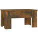 Table basse en chêne fumé 79x49x41 cm bois d'ingénierie