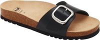 Scholl Kathleen Lea Dames Slides Zwart Leer Maat 39