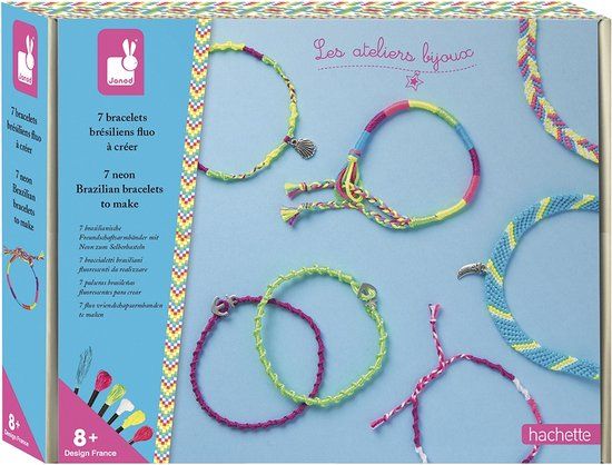 Janod - Atelier - Neon armbandjes maken - Meerkleurig