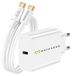 Mayaxess, adaptateur secteur 20W pour Galaxy S26 Plus + câble USB-C (1 mètre), blanc