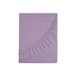 Zer0bed, Hoeslaken voor tweepersoonsbed, effen, 100% katoen, maxi-hoek 30 cm, paars, 180 x 200 cm