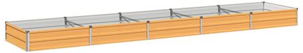 Surélevé lit de jardin bois naturel 400 x 80 x 24 cm
