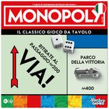Hasbro Gaming, Monopoly, bordspel, ideaal voor familie en vrienden, voor kinderen en meisjes vanaf 8 jaar, inclusief container en grotere speelstenen, voor 2-6 spelers, in het Italiaans