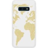 Samsung Bedrukt siliconen hoesje compatibel met Galaxy S10e Map beige