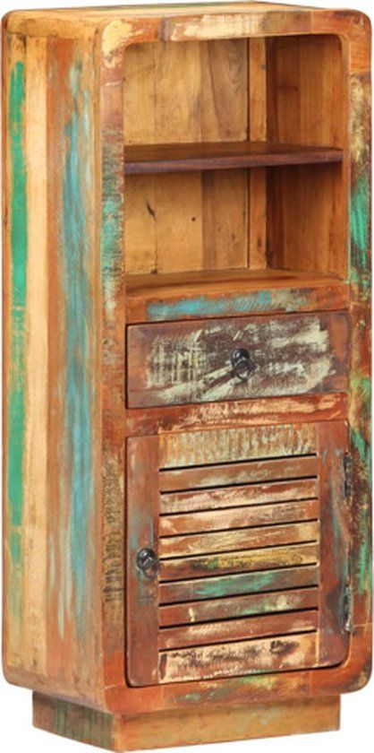 vidaXL Hoge kast 45x32x110 cm massief gerecycled hout