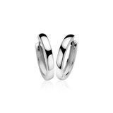 ZINZI 20mm zilveren oorringen 3mm glad met luxe klapsluiting ZIO190