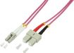 LogiLink 3m LC-SC InfiniBand en Glasvezelkabel Roze