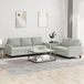 Maison Exclusive ensemble de canapé 2 pièces avec coussins, gris clair, velours