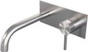 Brauer Brushed Edition Inbouw Wastafelmengkraan met Gebogen Uitloop en Afdekplaat Model A1 RVS Geborsteld PVD