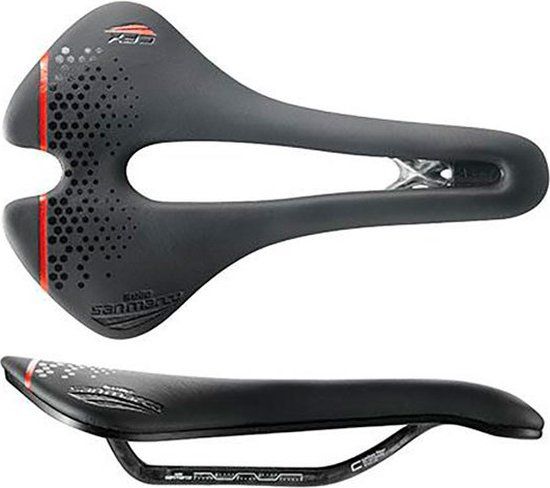 Selle San Marco Aspide Short Open-fit Carbon FX Zadel - Zwart - 132 mm