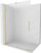 Mexen Velar paroi de douche coulissant Walk-in 150 x 200 cm, verre dépoli 8 mm, or brossé