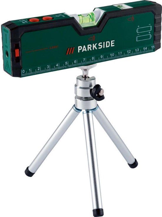 PARKSIDE Laserwaterpas - Kruislijnlaser - Met mini-statief - 2x AAA batterijen