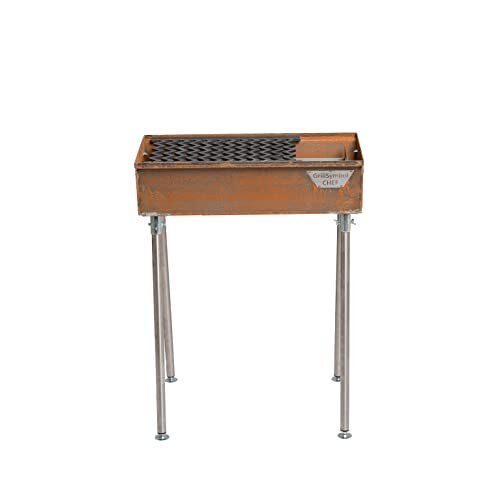 GrillSymbol Griglia a cohel in Legno met symbool Barbecue Naked Chef, roodbruin