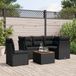 Maison Exclusive - Ensemble de meubles de jardin 6 pièces avec canapé et coussins, noir, en polyrotin