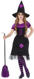 Widmann Robe de sorcière Fleur fille Violet/Noir Taille 104