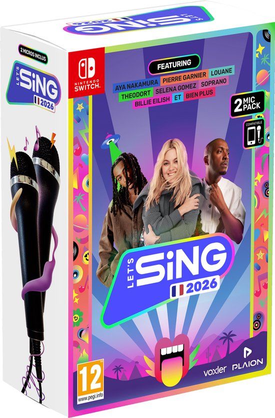 Plaion Let's Sing 2026 + 2 Microphones Version Française - Nintendo Switch