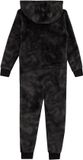 WE Fashion Jongens fleece onesie met print