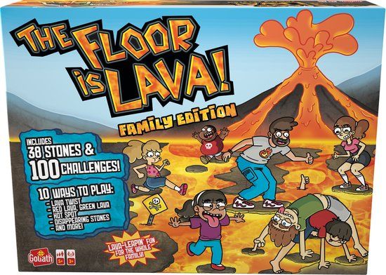 Goliath The Floor is Lava Family Edition - Family Game - Cooperative and Skill Game - For 2-6 Players - Ages 5+