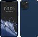 kwmobile telefoonhoesje geschikt voor Apple iPhone 14 - Hoesje met siliconen coating - Smartphone case in marineblauw