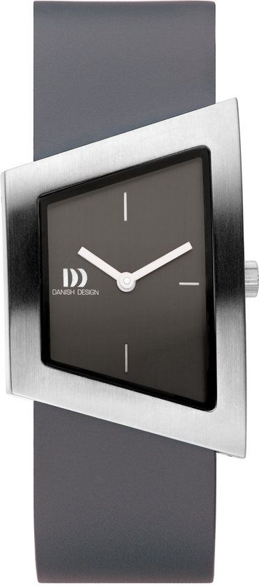 Danish Design Frihed Squeezy IV14Q1207 - Dameshorloge - Zwart/Grijs - Rechthoek - Quartz