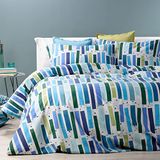 Caleffi Smit Beddengoedset, katoen, blauw, tweepersoonsbed, 1000782