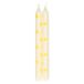 Bougies de table ornées de fleurs jaunes, 25 cm, lot de 2