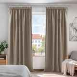 Deconovo Warmtewerend Gordijn, 140×240 cm, 2 Stuks, Taupe