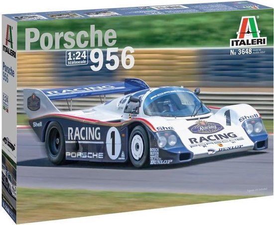 Italeri 3648S - 1:24 Porsche 956, modelbouw, bouwpakket, standmodelbouw, knutselen, hobby, lijmen, plastic kit