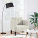vidaXL Fauteuil met armleuningen crème 53 cm fluweel