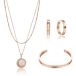 Isabella Ford Ensemble collier bracelet et boucles d'oreilles femme Livia