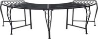 vidaXL Boombank voor 4 zitplaatsen, 160 x 80 x 44 cm, staal, zwart